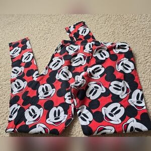 Disney Divided Mickey Mouse Cotton Leggings Size Small